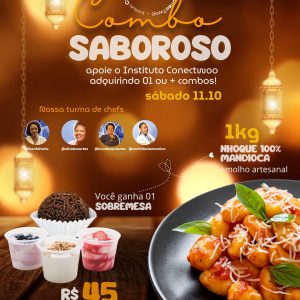 Combo Nhoque Social 1Kg + Molho+ Sobremesa do dia